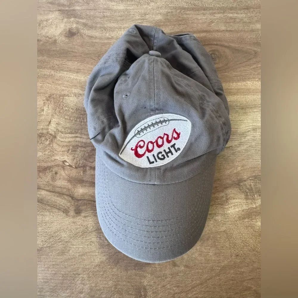 Coors Light Grey Hat Cap Adjustable Baseball hat Cap Vintage